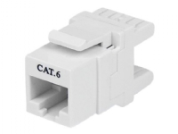 StarTech.com 180 Degree Cat 6 Keystone Jack - RJ45 Ethernet Cat6 Wall Jack White - 110 Type - Keystone Jack 180 Degree 110 UTP (C6KEY110SWH) - Trapes-jakk - CAT 6 - RJ-45 - hvit - for P/N: WIRC6CMPBLU