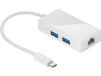 USB-C™ Multiport-adapter USB 3.0, RJ45, hvid