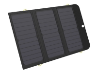 Sandberg Active Solar Charger - Solenergibank / Powerbank - Li-pol - 10000mAh - 21 watt - 3 A (2 x USB, USB-C) - på kabel: Micro-USB
