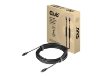 Club 3D CAC-1535 - USB-kabel - USB-C (hann) til USB-C (hann) - USB 3.2 Gen 2 / DisplayPort 1.4 - 20 V - 3 A - 5 m - aktiv, USB Power Delivery (3A, 60W), 8K-støtte, toretnings