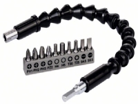 Bosch Accessories 2608522377 Bitsæt 11 dele Kærv, Krydskærv Pozidriv, Krydskærv Phillips, Indvendig sekskant (TX), Unbrako