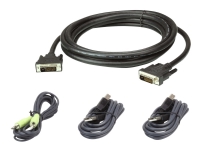 ATEN 2L-7D03UDX4 - Tastatur / video / musekabelsett (KVM) - TAA-samsvar