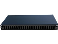 Fiber patchpanel 19 udtræksbar 1HE, dybde: 200mm, 24 stk. huller for SC duplex eller LC quad, leveres tom, farve: sort