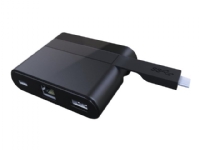 Club3D SenseVision USB Type-C to Ethernet + USB 3.0 + USB Type-C Charging Mini Dock - Dokkingstasjon - USB-C - GigE