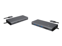 ICY BOX IB-DK4070-CPD - Dokkingstasjon - USB-C - VGA, 2 x HDMI - GigE