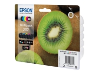 Epson Multipack 202 - 5-pack - svart, gul, cyan, magenta, fotosort - original - blister - blekkpatron - for Expression Premium XP-6000, XP-6005, XP-6100, XP-6105