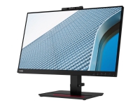 Lenovo ThinkVision T24v-20 - LED-skjerm - 24 (23.8 synlig) - 1920 x 1080 Full HD (1080p) @ 60 Hz - IPS - 250 cd/m² - 1000:1 - 4 ms - HDMI, VGA, DisplayPort - høyttalere - ravnsort