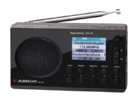 Kuffertradio Albrecht DR 70 DAB+, FM Lommelygte Sort