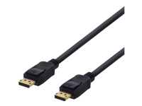 DELTACO DP-1020D - DisplayPort-kabel - DisplayPort (hann) til DisplayPort (hann) - DisplayPort 1.2 - 2 m - 4K-støtte - svart