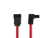 Nedis CCGP73110RD05, 0,5 m, SATA III, SATA 7-pin, SATA 7-pin, Hunkjønn/Hunkjønn, Svart, Rød