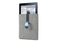 DICOTA PadCover - Beskyttelsesmuffe for nettbrett - lær, akryl - grå, blå - for Apple iPad 1
