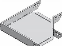 WIBE GROUP Hjørne 90 grader for kabelbakker KB184/KB284 højde 60 mm, bredde 100 mm, længde 200 mm El-forzinket