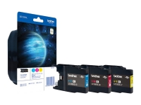 Brother LC1280XL Rainbow-Pack - Gul, cyan, magenta - original - blister med lyd-/elektromagnetisk alarm - blekkpatron - for Brother MFC-J5910DW, MFC-J6510DW, MFC-J6710DW, MFC-J6910DW
