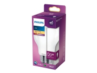 Philips - LED-filamentlyspære - form: A67 - mattslipt finish - E27 - 13 W (ekvivalent 120 W) - klasse D - varmt hvitt lys - 2700 K