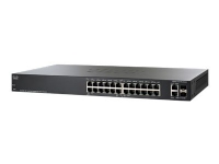 Cisco Small Business Smart SG200-26P - Switch - Styrt - 24 x 10/100/1000 + 2 x kombo-Gigabit SFP - stasjonær, rackmonterbar - PoE (100 W)