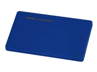 Realpower PB-2500 Slim - Strømbank - 2500 mAh - 1 A (Micro-USB type B) - på kabel: Micro-USB - blå