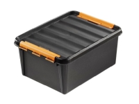 Plastkasse SmartStore™ Pro 15 sort 15 ltr. m/låg robust 40x30x19 cm - (10 stk.)