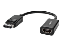 Nedis - Video adapter - DisplayPort hann til HDMI hann - 20 cm - svart - rund, 4K-støtte