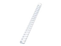 GBC CombBind - 22 mm - 21 ringer - A4 (210 x 297 mm) - 195 ark - hvit - 100 stk plastbindekam - for P/N: 2101435, 4400399, IB271106, IB271717