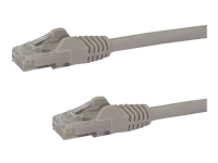 StarTech.com 3m CAT6 Ethernet Cable, 10 Gigabit Snagless RJ45 650MHz 100W PoE Patch Cord, CAT 6 10GbE UTP Network Cable w/Strain Relief, Grey, Fluke Tested/Wiring is UL Certified/TIA - Category 6 - 24AWG (N6PATC3MGR) - Koblingskabel - RJ-45 (hann) ti