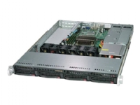 Supermicro SuperServer 5019C-WR - Server - rackmonterbar - 1U - 1-veis - ingen CPU - RAM 0 GB - SATA - hot-swap 3.5 brønn(er) - uten HDD - AST2500 - GigE - uten OS - monitor: ingen - svart