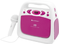 Soundmaster KCD50PI, 1,2 kg, Rosa, Hvit, Bærbar CD-spiller