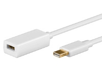 Goobay 1m Mini DisplayPort Cable, 1 m, Hvit, Hankjønn/hunkjønn