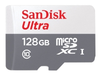 SanDisk Ultra - Flashminnekort (microSDXC til SD-adapter inkludert) - 128 GB - Class 10 - microSDXC UHS-I