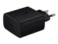 Samsung Travel Adapter EP-TA845 - Strømadapter - 45 watt - 3 A - SFC 2.0 (USB-C) - på kabel: USB-C - svart - for Galaxy A20, A50, A70, A8s, M30, M40, Note10, S20, S20 5G, S20+ 5G, Z Flip, Z Flip 5G