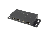 LogiLink UA0141A, USB 2.0, 480 Mbit/s, Svart, Metall, 1 m, RoHS