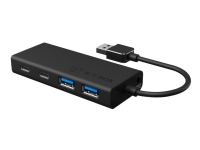 RaidSonic ICY BOX IB-HUB1426-U3 - Hub - 2 x SuperSpeed USB 3.0 + 2 x USB-C - stasjonær