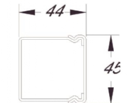 HAGER Ledningskanal opslidset HxB : 44x45mm slids 6mm pvc hård, grå RAL 7030 - (2 meter)
