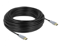 Delock - High Speed - HDMI-kabel - HDMI hann til HDMI hann - 30 m - fiberoptisk - svart - 4K-støtte, Active Optical Cable (AOC)