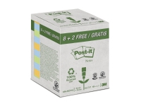 Post-it 654 recy notes vp assortet farver pakke med 10
