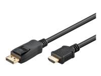 MicroConnect - Adapterkabel - DisplayPort hann låst til HDMI hann - 1 m - svart - 4 K 60 Hz (4096 x 2160) støtte