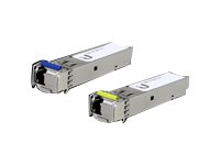 Ubiquiti U Fiber Single-Mode - SFP (mini-GBIC) transceivermodul - GigE - 1000Base-BiDi - LC-enkeltmodus - opp til 3 km - 1550 nm / 1310 nm (en pakke 20)