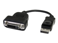StarTech.com DisplayPort to DVI Adapter - Active Conversion - 1920x1200 - DP to DVI Single Link Converter for DVI-D Display (DP2DVIS) - DisplayPort-adapter - DisplayPort (hann) til DVI-D (hunn) - 20 cm - svart - for P/N: DKM30CHDPD, SV231QDPU34K, TB3