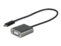 StarTech.com USB C to VGA Adapter, 1080p USB Type-C to VGA Adapter Dongle, USB-C (DP Alt Mode) to VGA Monitor/Display Video Converter, Thunderbolt 3 Compatible, 12 Long Attached Cable - USB C to VGA Converter (CDP2VGAEC) - Video adapter - USB-C hann