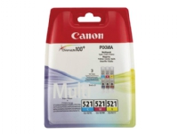 Canon CLI-521 Multipack - 3-pack - 9 ml - gul, cyan, magenta - original - blekkbeholder - for PIXMA iP3600, iP4700, MP540, MP550, MP560, MP620, MP630, MP640, MP980, MP990, MX860, MX870