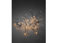 Konstsmide 6386-800, 50 lamper, LED, Rav, Innendørs, Svart, 9,9 m