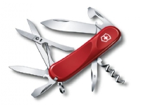 Victorinox Evolution 14, Slip joint knife, Multi-tool knife, Cellidor, ABS syntetisk, Metallisk, Rød, 14 verktøy