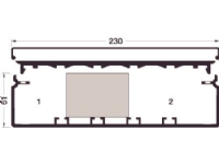 HAGER Installationskanal FB 60230/1 PH bund Højde 60 mm, bredde 230 mm, Længde 2000 mm Perlehvid ral 9016 plast - (2 meter)
