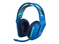 Logitech G G733 LIGHTSPEED Wireless RGB Gaming Headset - Hodesett - full størrelse - 2,4 GHz - trådløs - blå