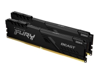 Kingston FURY Beast - DDR4 - sett - 16 GB: 2 x 8 GB - DIMM 288-pin - 3200 MHz / PC4-25600 - CL16 - 1.35 V - ikke-bufret - ikke-ECC - svart