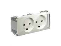 SCHNEIDER ELECTRIC OL50 stikkontakt dobbelt 230V hvid