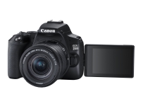 Canon EOS 250D - Digitalkamera - SLR - 24.1 MP - APS-C - 4K / 25 fps - 3optisk x-zoom EF-S 18-55 mm IS STM linse - Wi-Fi, Bluetooth - svart