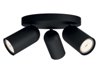 Philips myLiving Spot, Overflateegnet, GU10, 3 ampuller, LED, 220-240 V, Sort