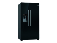 Bosch Serie | 6 KAD93VBFP - Kjøleskap/fryser - side-ved-side med vannautomat, isdispenser - bredde: 90.8 cm - dybde: 70.7 cm - høyde: 178.7 cm - 533 liter - Klasse F - svart