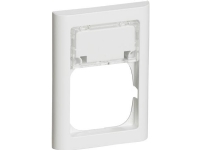 LAURITZ KNUDSEN FUGA® ramme Softline 63 1,5 modul med tekstmodul, hvid.