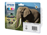 Epson 24XL Multipack - 6-pack - 55.7 ml - XL - svart, gul, cyan, magenta, lys magenta, lys cyan - original - blister - blekkpatron - for Expression Photo XP-55, 750, 760, 850, 860, 950, 960, 970 Expression Premium XP-750, 850